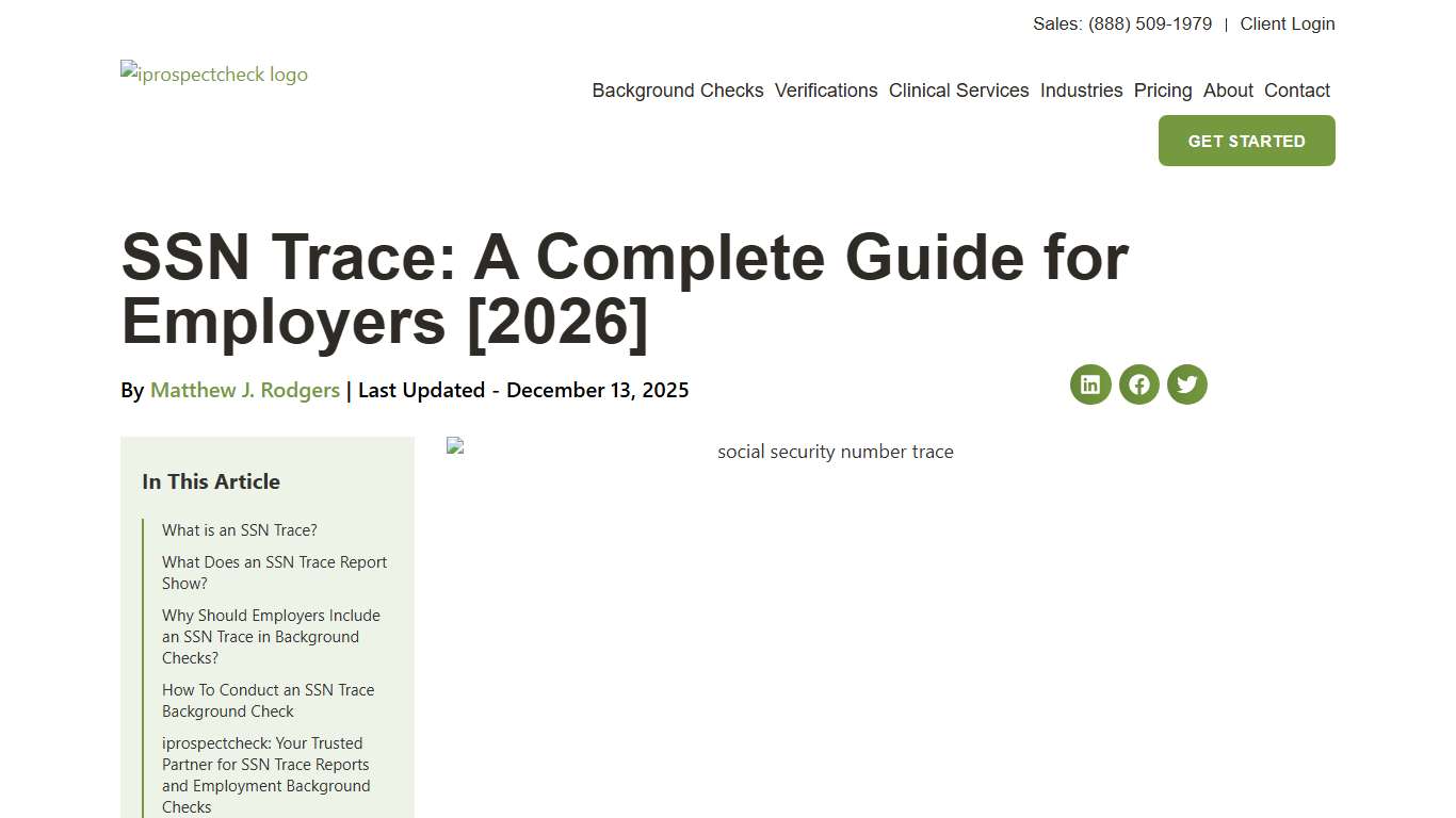 SSN Trace: A Complete Guide for Employers [2026] - iprospectcheck